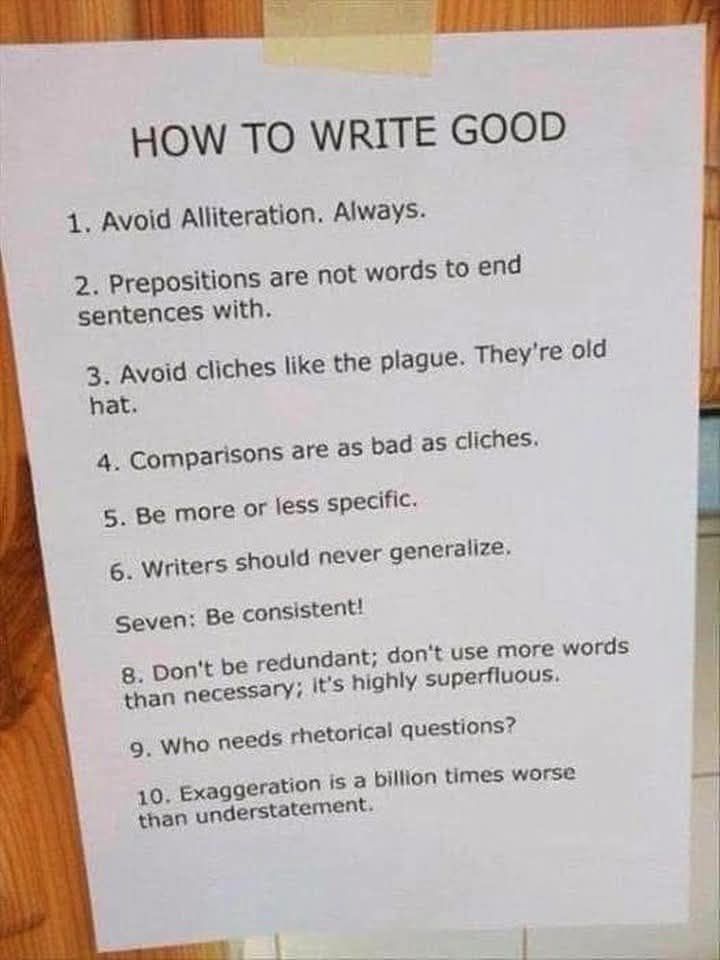 How To Write Good